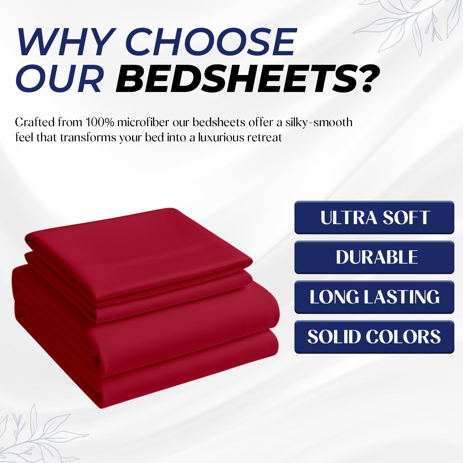 Luxury Dyed Bedsheet Maroon 160x220cm - Premium Microfiber | UAE Delivery to Dubai, Abu Dhabi, Sharjah