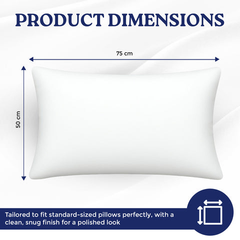 Premium Microfiber Pillow Covers UAE | 50x75cm Set of 2 | Dubai Abu Dhabi Sharjah