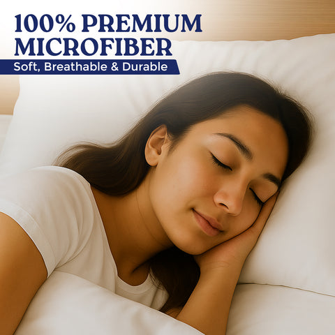 Premium Microfiber Pillow Covers UAE | 50x75cm Set of 2 | Dubai Abu Dhabi Sharjah
