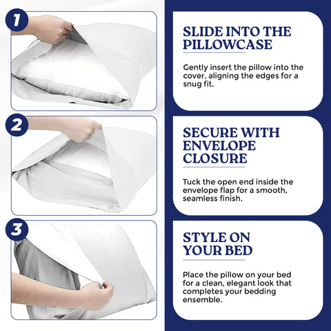 Premium Microfiber Pillow Covers UAE | 50x75cm Set of 2 | Dubai Abu Dhabi Sharjah