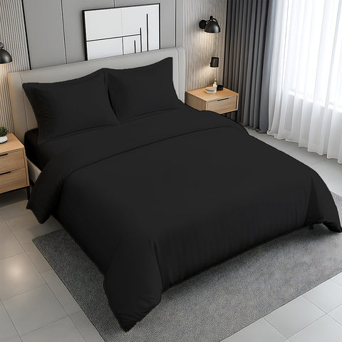 Premium Stripe Bedsheet UAE | White 220x240cm | Dubai Abu Dhabi Sharjah Delivery