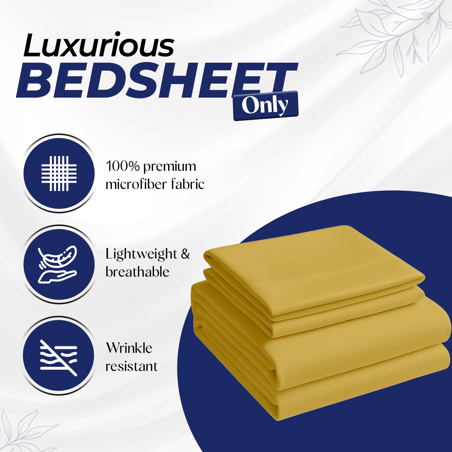 Premium Luxury Bedsheet UAE | White Microfiber 220x240cm | Dubai Abu Dhabi Sharjah Delivery