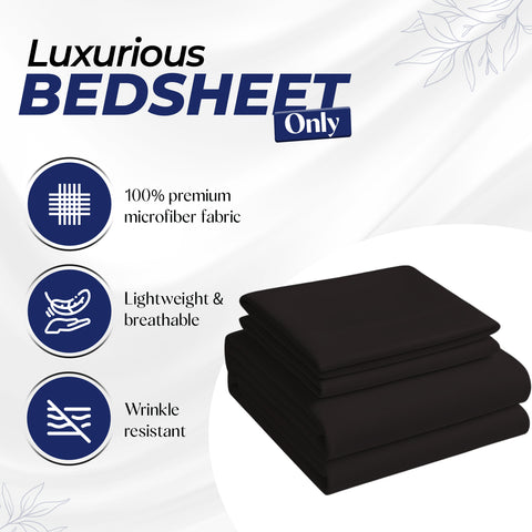 Premium Luxury Bedsheet UAE | White Microfiber 220x240cm | Dubai Abu Dhabi Sharjah Delivery