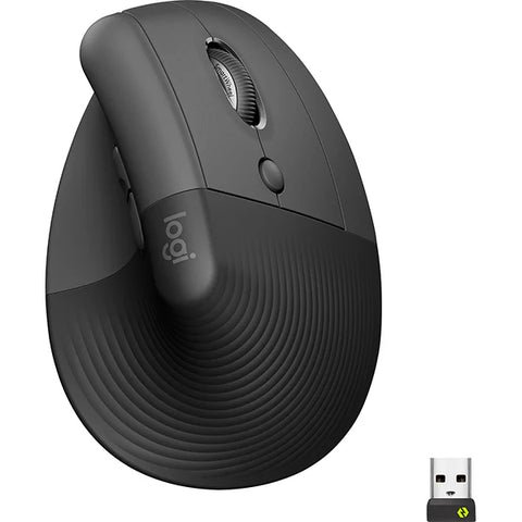 Logitech Lift Vertical Ergonomic Wireless Mouse Graphite - UAE Stock | Dubai, Abu Dhabi & All Emirates Delivery Black
