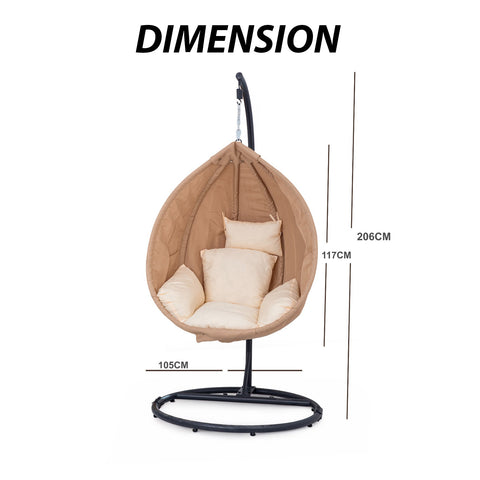 Swing Chair UAE | Premium Beige Outdoor Swing Chair for Home & Office