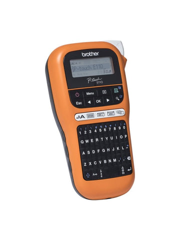 Brother PT-E110VP Handheld Industrial Label Printer UAE - Professional Label Maker with Carry Case | Dubai Abu Dhabi Sharjah Ajman Umm Al Quwain Ras Al Khaimah Fujairah