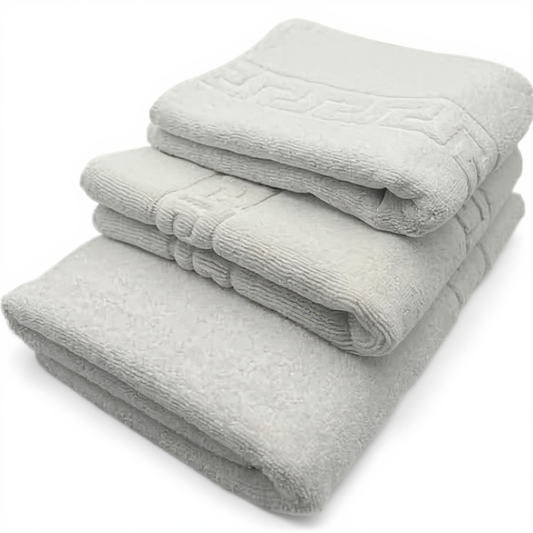 Luxury White Cotton Bath Towels 600 GSM Hotel Quality UAE Premium Bathroom Set Dubai | مناشف حمام قطنية بيضاء فاخرة 600 جرام جودة فندقية الإمارات طقم حمام فاخر دبي