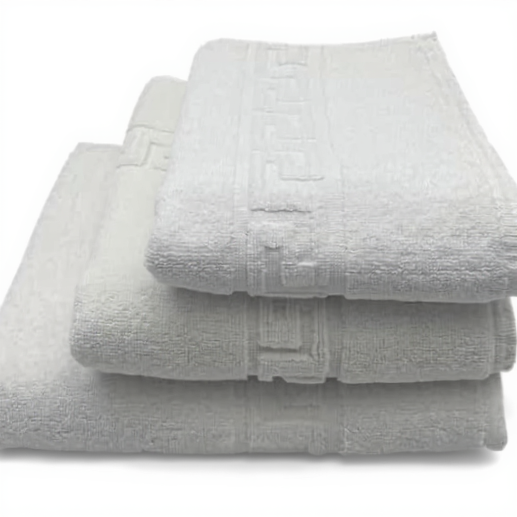 Premium Magnolia White Bath Towel Set 600 GSM Cotton Hotel Quality UAE Dubai Abu Dhabi | طقم مناشف حمام مغنوليا أبيض فاخر 600 جرام قطن جودة فندقية الإمارات دبي أبوظبي