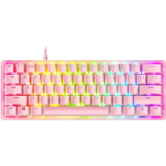 Razer Huntsman Mini 60% Gaming Keyboard Quartz Pink - Clicky Optical Switch | UAE Stock Dubai, Abu Dhabi & All Emirates