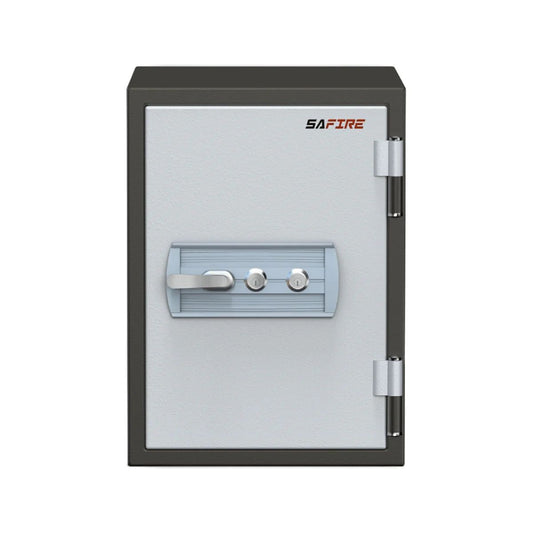 خزنة مقاومة للحريق SAFIRE FR30 رمادية بنظام قفل مزدوج - Fire-Resistant Safe SAFIRE FR30 Grey Dual Key Lock System UAE