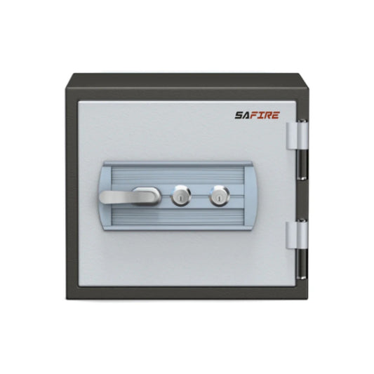خزنة مقاومة للحريق سافاير FR20 رمادية بنظام قفل مزدوج | SAFIRE FR20 Fire-Resistant Safe Grey Dual Key Lock UAE