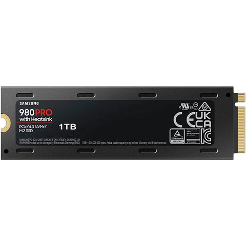 Samsung 980 Pro 1TB NVMe SSD with Heatsink - PCIe Gen 4 M.2 Internal Drive | UAE Stock