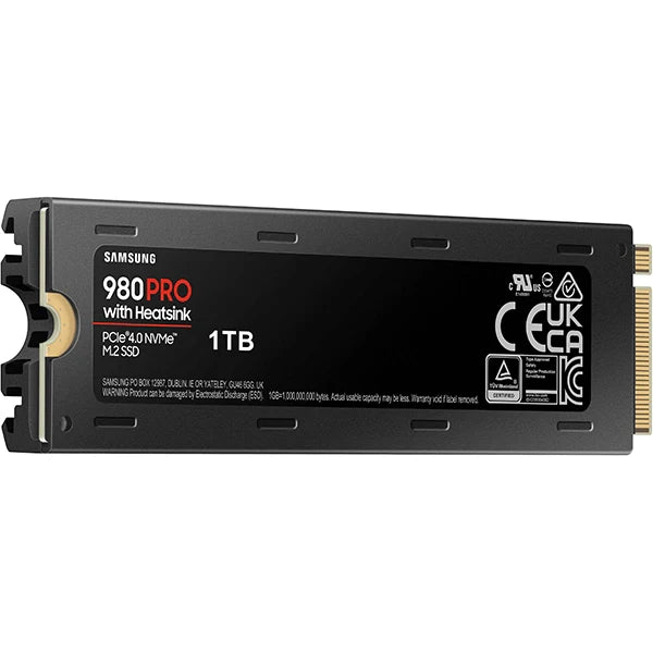Samsung 980 Pro 1TB NVMe SSD with Heatsink - PCIe Gen 4 M.2 Internal Drive | UAE Stock