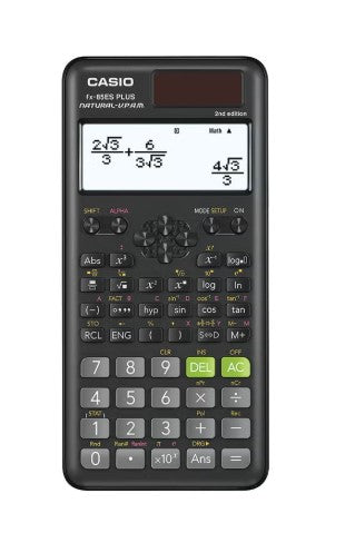 Casio FX-85ES Plus Scientific Calculator 12 Digit - Black Grey Purple