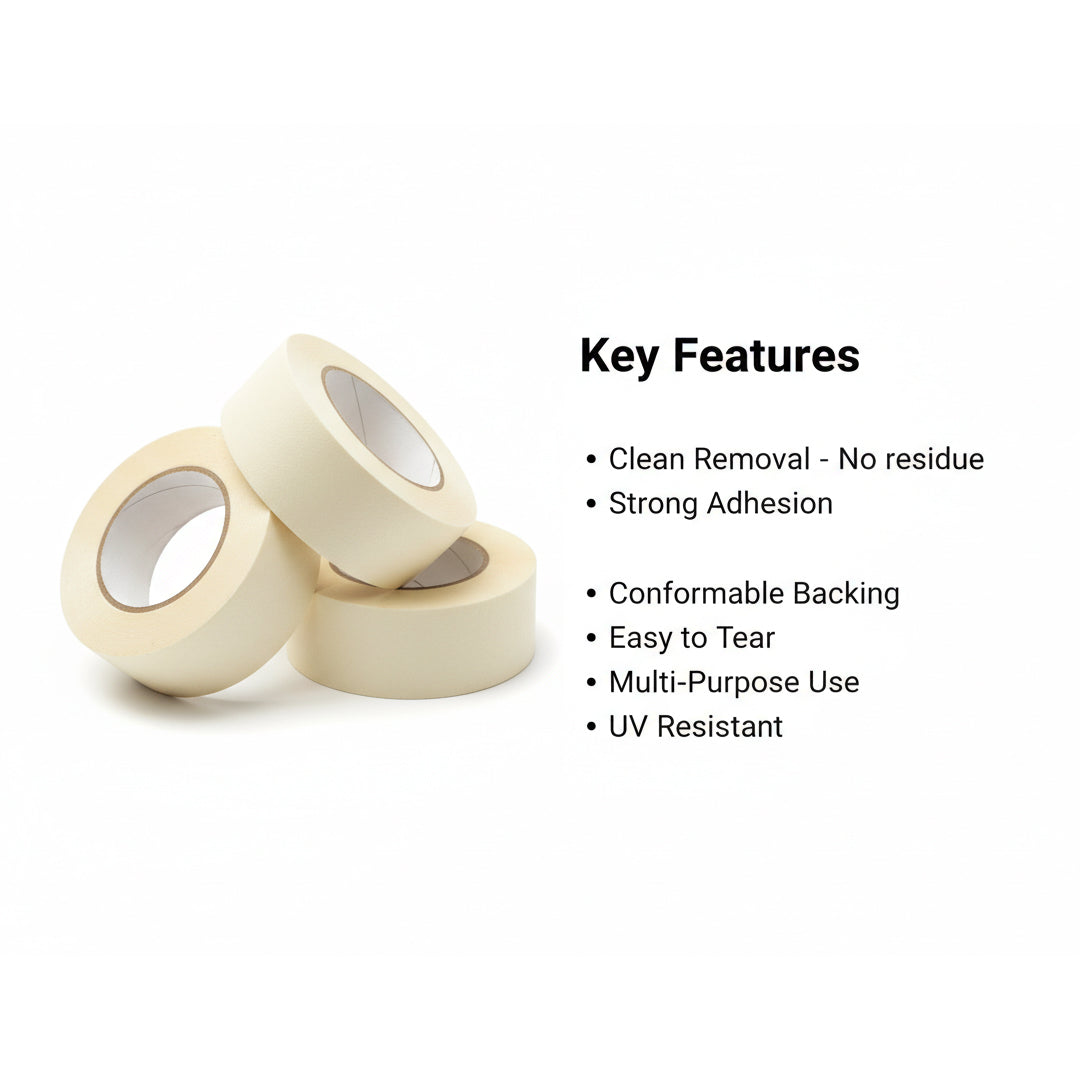 Masking Tape 25 yd x 1 inch - Premium Quality by Infini Homes