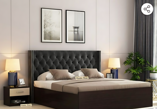 سرير خشبي كينغ سايز دبي أبوظبي - أثاث غرف نوم فاخر 180×200 سم الإمارات | King Size Wooden Bed Dubai Abu Dhabi - Premium 180×200cm Bedroom Furniture UAE