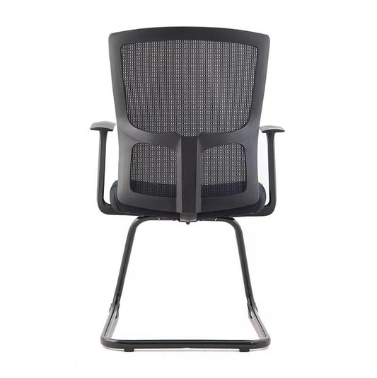 Lotus VC Visitors Chair - Black Office Chair with Armrest | UAE Stock