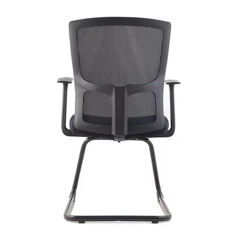Lotus VC Visitors Chair - Black Office Chair with Armrest | UAE Stock