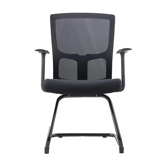 Lotus VC Visitors Chair - Black Office Chair with Armrest | UAE Stock