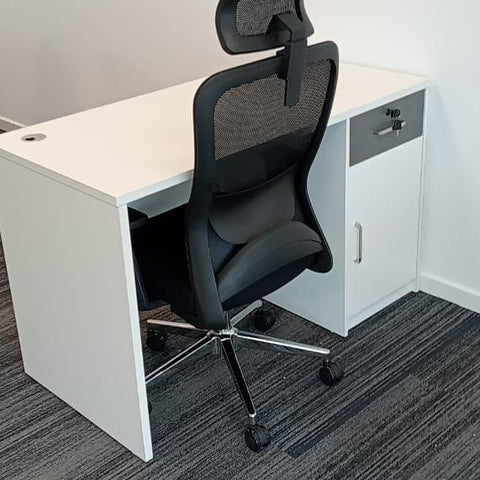 Office Desk 120cm White - Modern Computer Table Dubai UAE | ECO-120WT