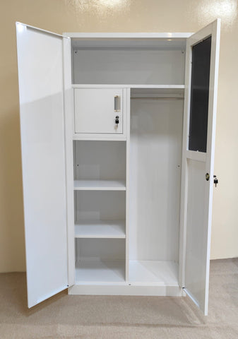 Steel 2-Door Wardrobe with Inner Locker | IH TGD-2A (180×85×45 cm)