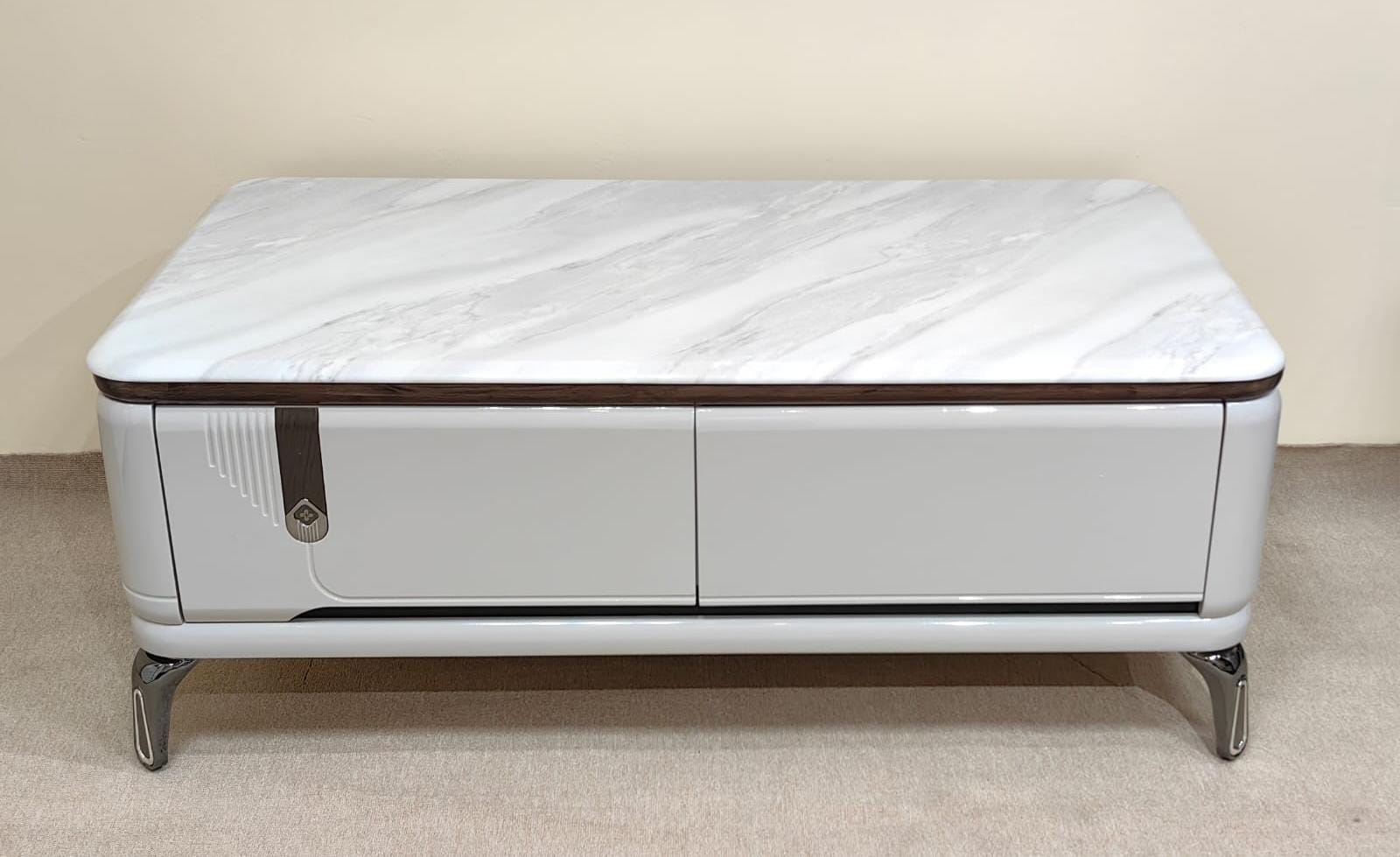 Marble Top High Gloss Center Table | IH CT F3-13 | 130×67×50 cm