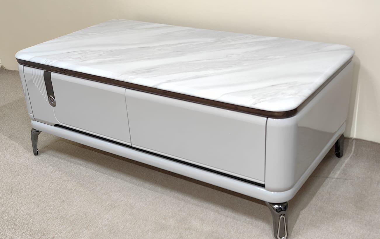 Marble Top High Gloss Center Table | IH CT F3-13 | 130×67×50 cm