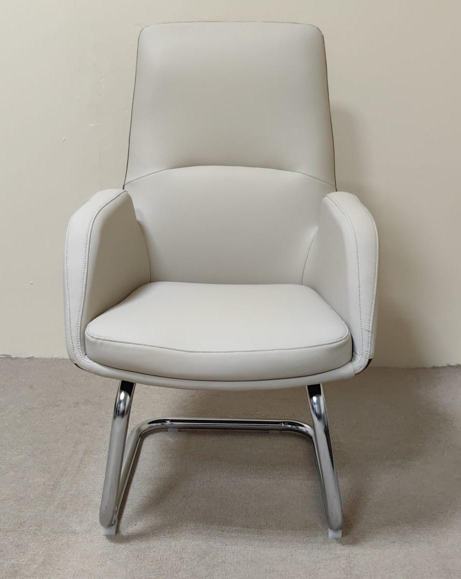 PU High Back Visitor Chair IH-965V – Beige & Coffee | UAE Delivery