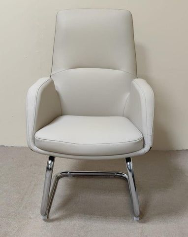 PU High Back Visitor Chair IH-965V – Beige & Coffee | UAE Delivery