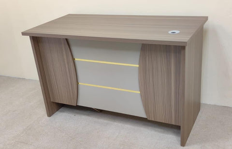 Office Table 120cm | Oak & Khaki Work Desk | IH 7012