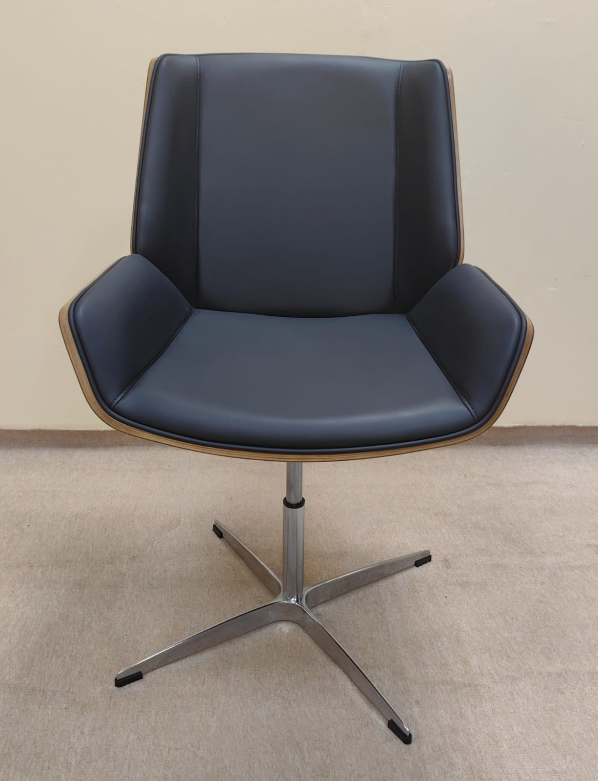 Medium Back Office Visitor Chair Black Walnut | Modern Workspace Furniture Dubai Sharjah