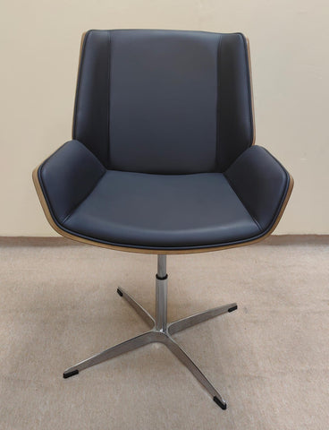Medium Back Office Visitor Chair Black Walnut | Modern Workspace Furniture Dubai Sharjah