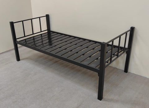 INFINI HOMES Steel Single Bed IH 40-2 – Heavy Duty Black Metal Frame 90x190cm | UAE Delivery