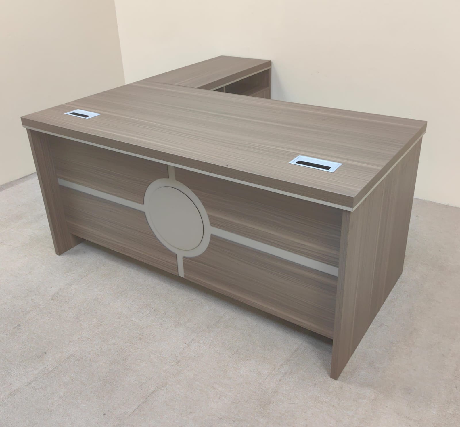 L-Shape Office Desk 1.6m with Pedestal Drawers and Storage Cabinet – Manager Desk Dubai UAE