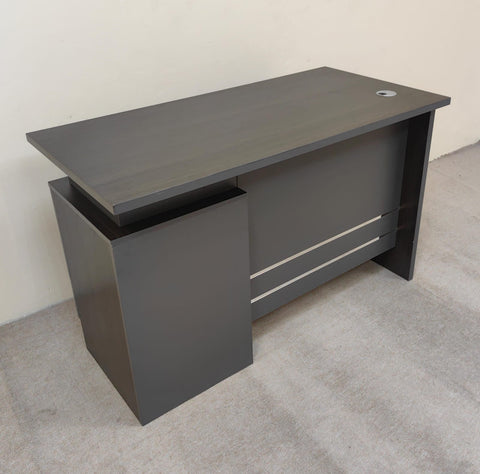 IH 5012 Office Desk 1.2M Grey Rear View with Modesty Panel – Office Furniture UAE