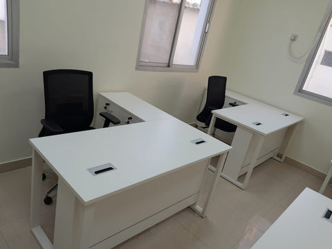 Office Desk with Side Table & Pedestal Drawer 160x80cm - Dubai UAE