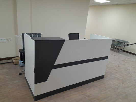 Reception Desk with Drawers UAE | Office Reception Table 160cm | INFINI HOMES