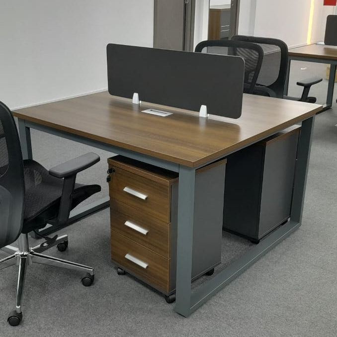 INFINI HOMES Pedestal Drawer UAE - Model AF601+PD-BG Walnut Grey 40x40x62cm Dubai Abu Dhabi Sharjah