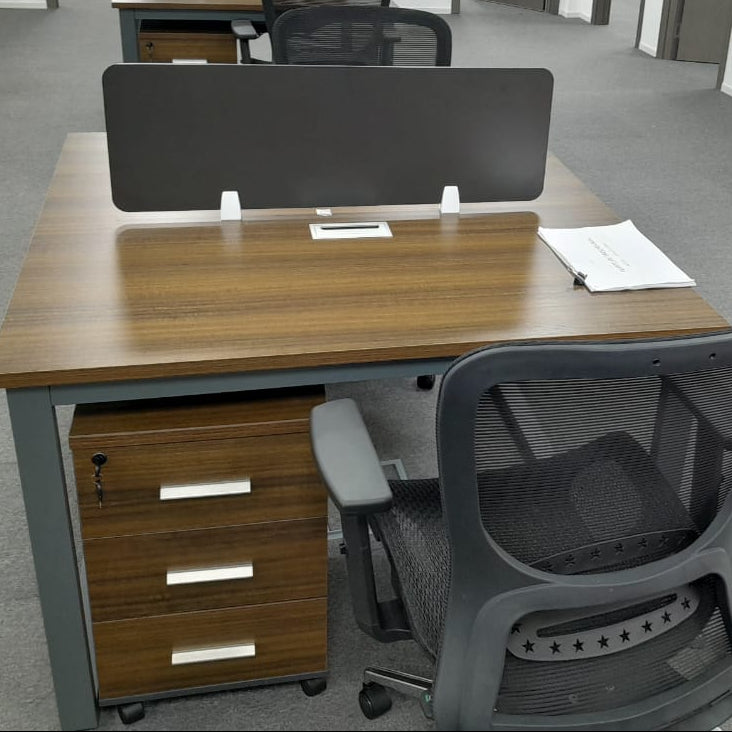 INFINI HOMES Pedestal Drawer UAE - Model AF601+PD-BG Walnut Grey 40x40x62cm Dubai Abu Dhabi Sharjah