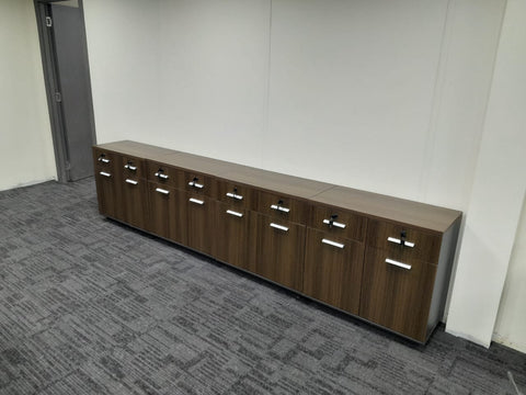 INFINI HOMES Credenza Side Table UAE - Model ST-CRZ-BG Walnut Grey 80x40x75cm Dubai Abu Dhabi Sharjah