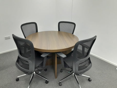 Round Dining Table 120cm Walnut Grey - Modern Kitchen Table UAE | INFINI HOMES