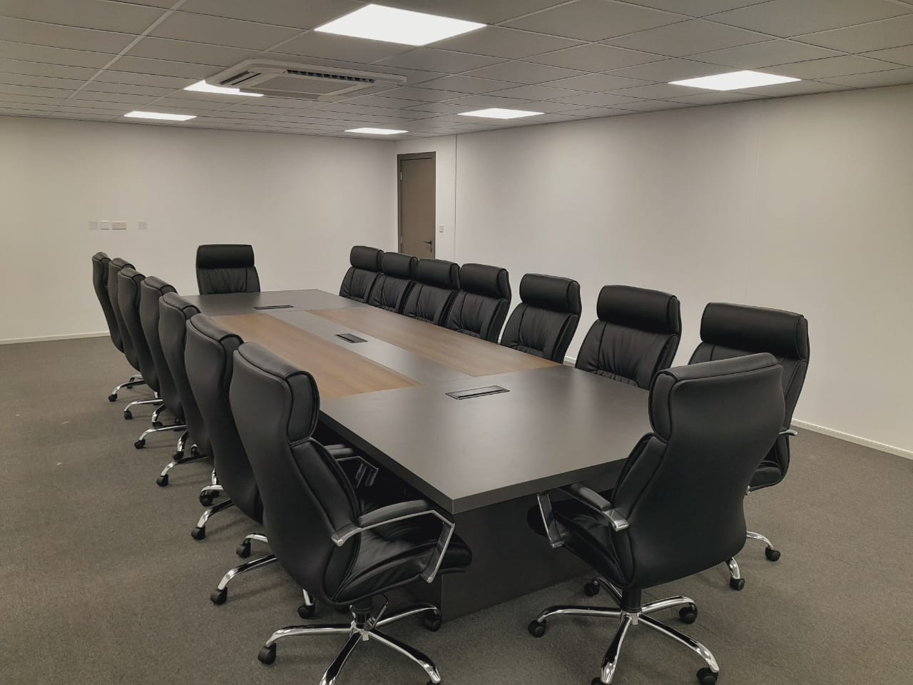 INFINI HOMES Meeting Table UAE - Model KN-WN-201-72 Walnut Grey 720x148cm Dubai Abu Dhabi Sharjah