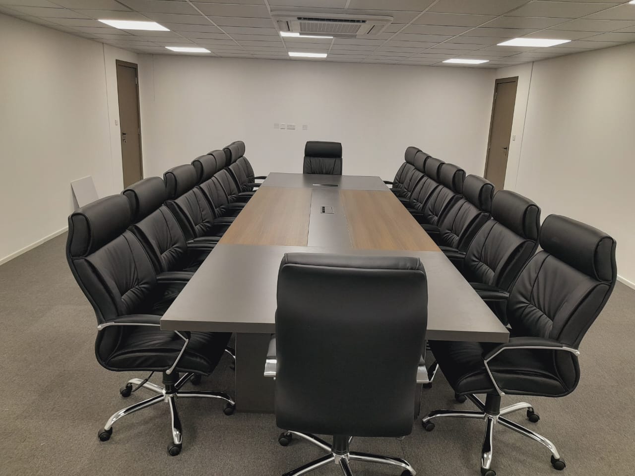 INFINI HOMES Meeting Table UAE - Model KN-WN-201-72 Walnut Grey 720x148cm Dubai Abu Dhabi Sharjah