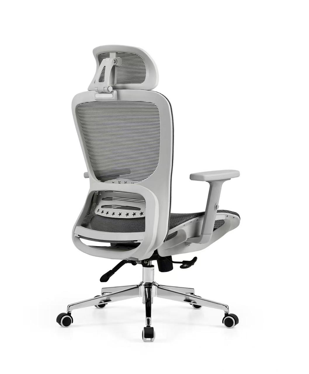 INFINI HOMES High Back Full Mesh Chair UAE - Model Styro HB-GRY BIFMA Certified 2D Headrest Dubai Abu Dhabi Sharjah