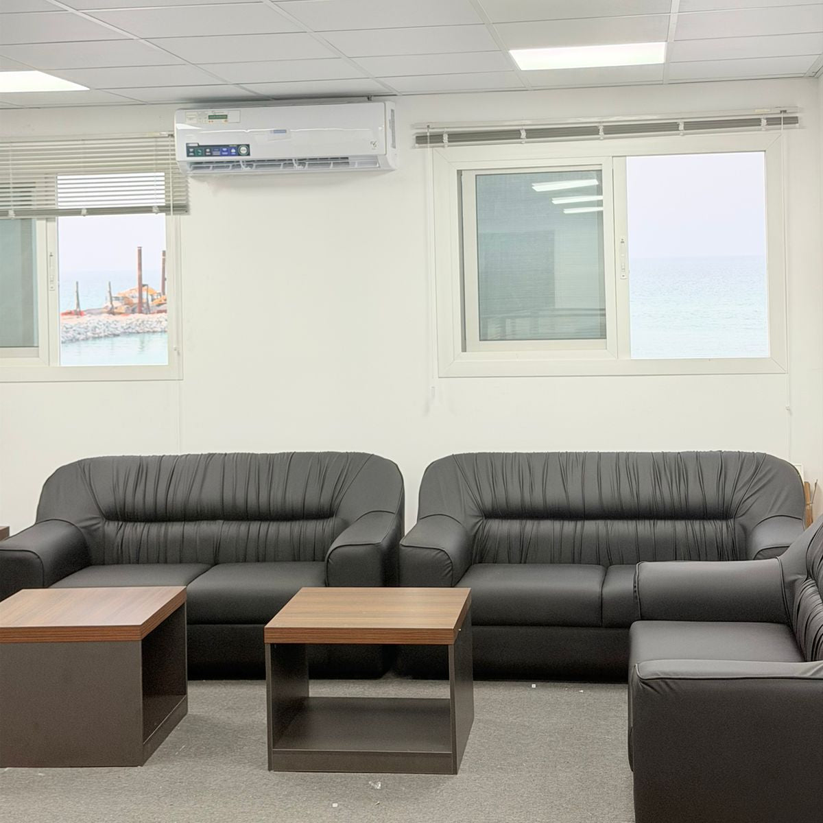 INFINI HOMES 3 Seater Sofa UAE - Model Tabura Black W195cm Dubai Abu Dhabi Sharjah