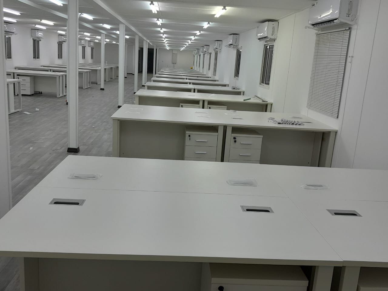 Office Desk 120x70cm with Pedestal Drawer - Metal Frame Work Table Dubai UAE