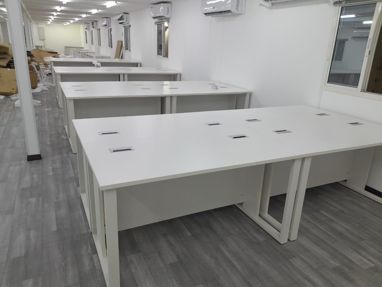 Office Desk 120x70cm with Pedestal Drawer - Metal Frame Work Table Dubai UAE