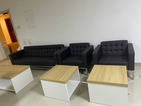 INFINI HOMES Coffee Table UAE - Model BX03-CT40 Oak White 60x60cm Dubai Abu Dhabi Sharjah