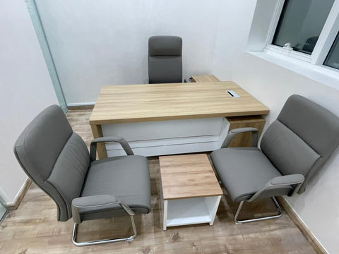 INFINI HOMES Coffee Table UAE - Model BX03-CT40 Oak White 60x60cm Dubai Abu Dhabi Sharjah