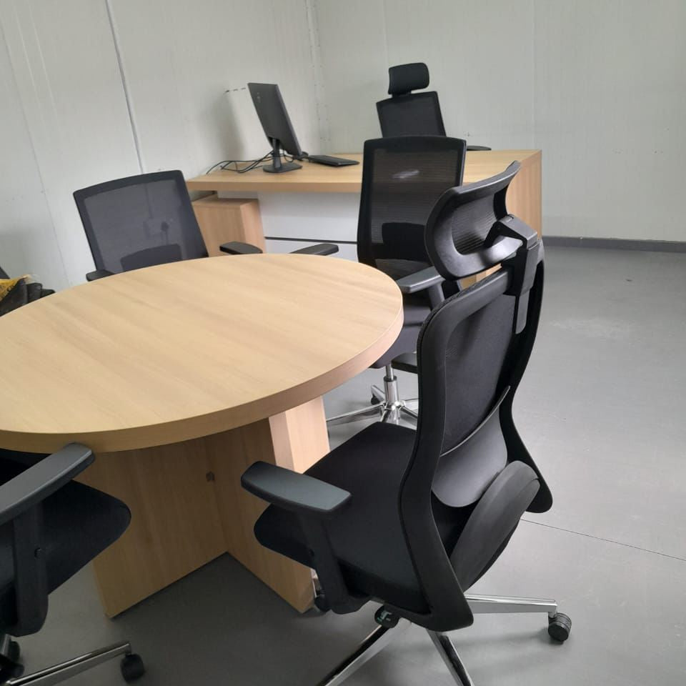 INFINI HOMES Round Table UAE - Model BX015-RT-120 Oak 120x75cm Dubai Abu Dhabi Sharjah